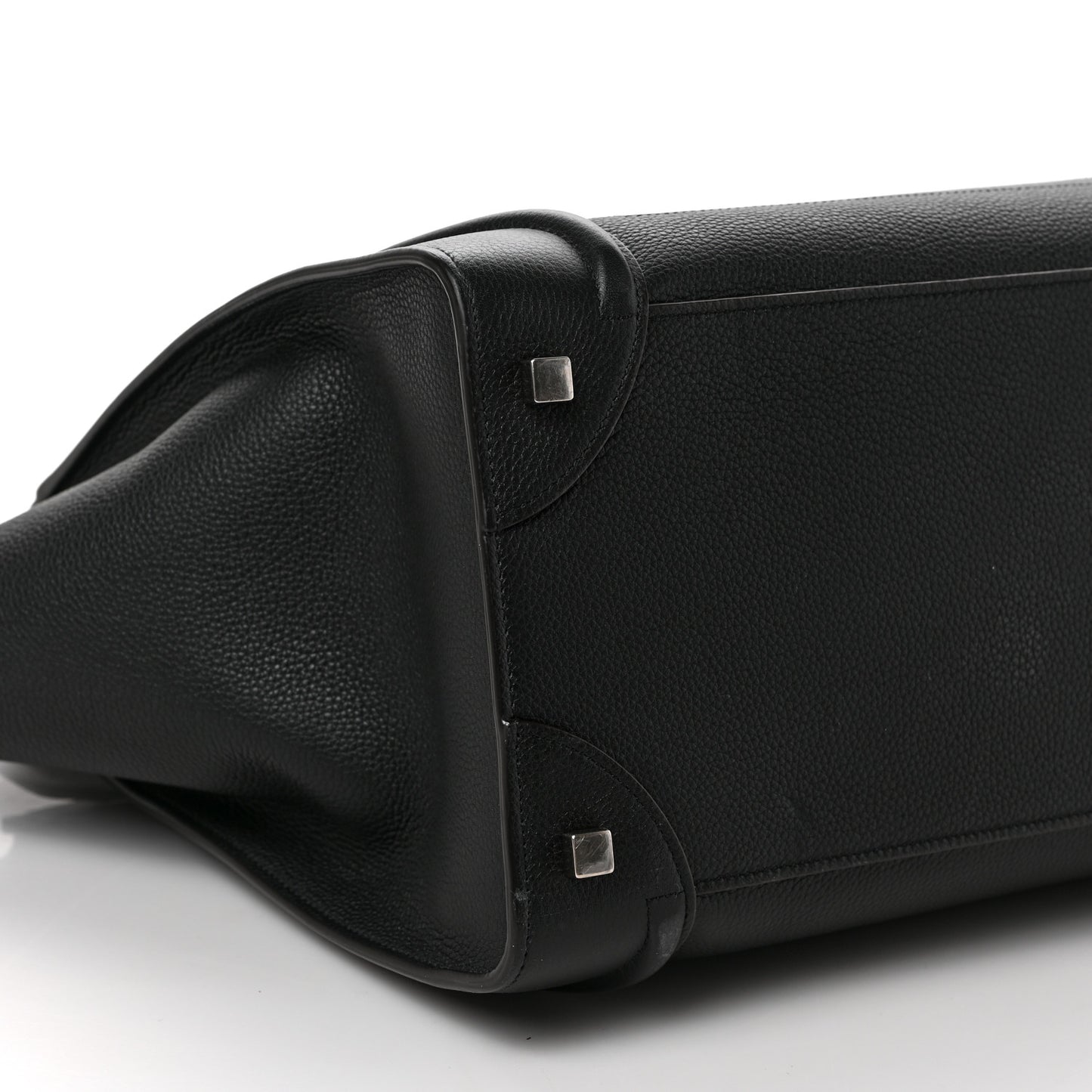 Drummed Calfskin Mini Luggage Black
