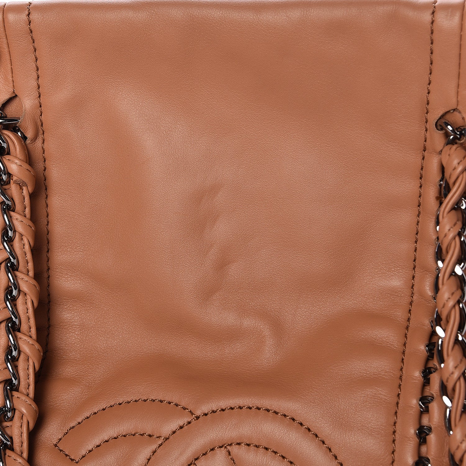 Chanel Smooth Calfskin Luxe Ligne Tote Dark Beige 11 of 18