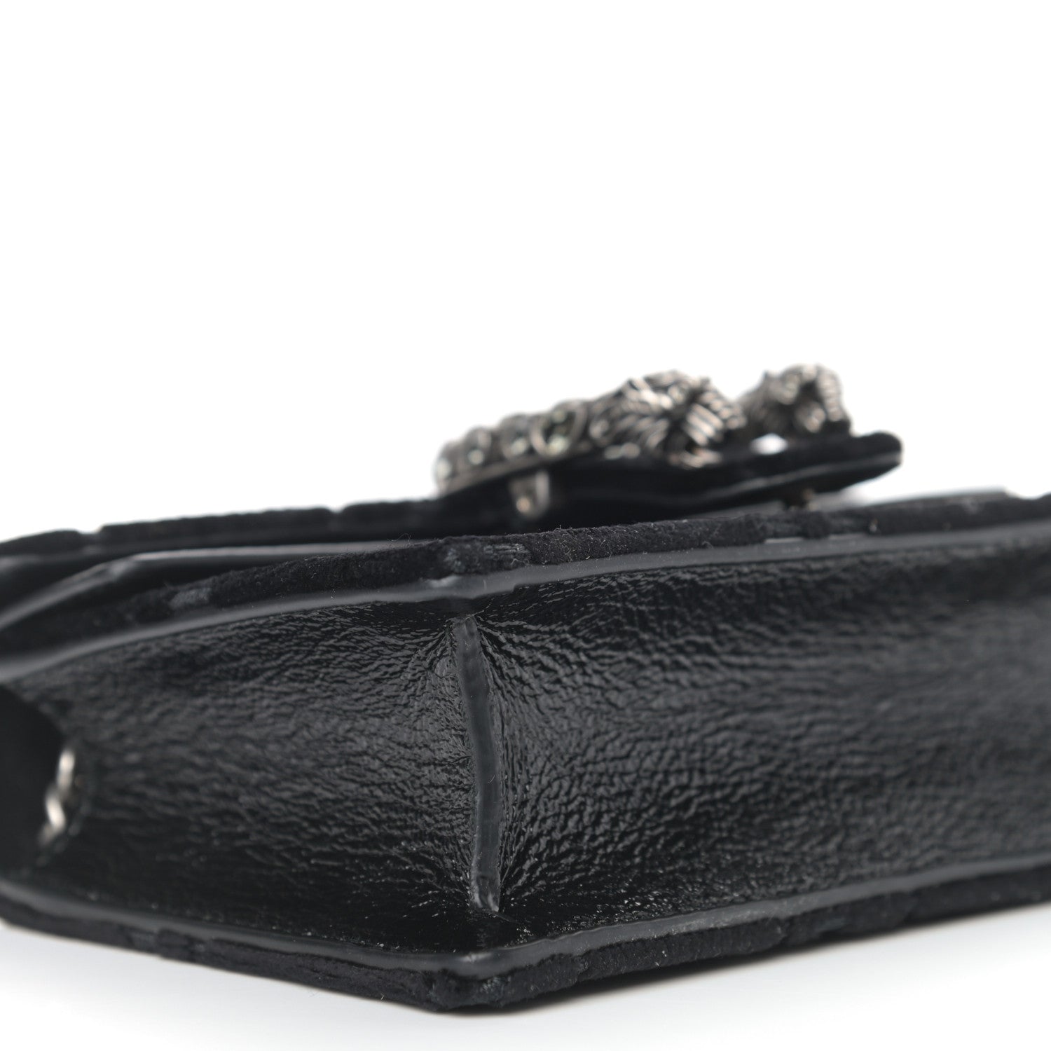 Gucci Velvet GG Monogram Super Mini Dionysus Shoulder Bag Black 6 of 7