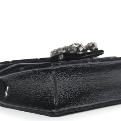 Gucci Velvet GG Monogram Super Mini Dionysus Shoulder Bag Black 6 of 7
