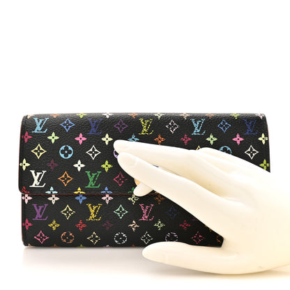 Louis Vuitton Monogram Multicolor Sarah Wallet Black 2 of 14