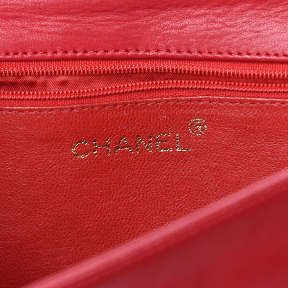 Chanel Lambskin CC Envelope Single Flap Red 8 of 25