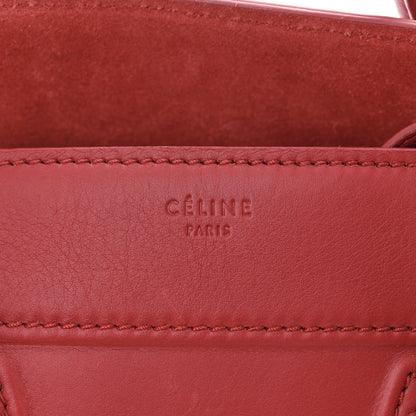 Celine Supple Calfskin Medium Phantom Luggage Red 6 of 14