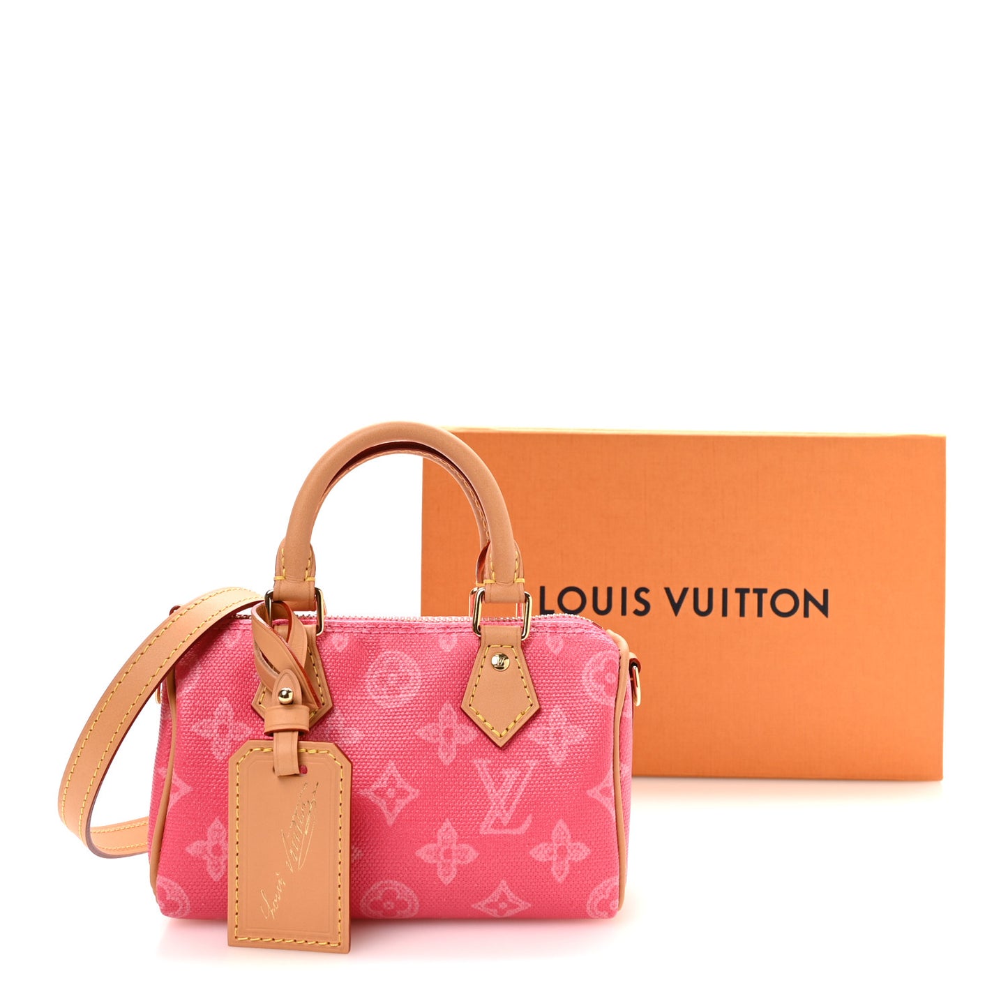 Monogram Origine Nano Speedy Bandouliere Rose Ruban