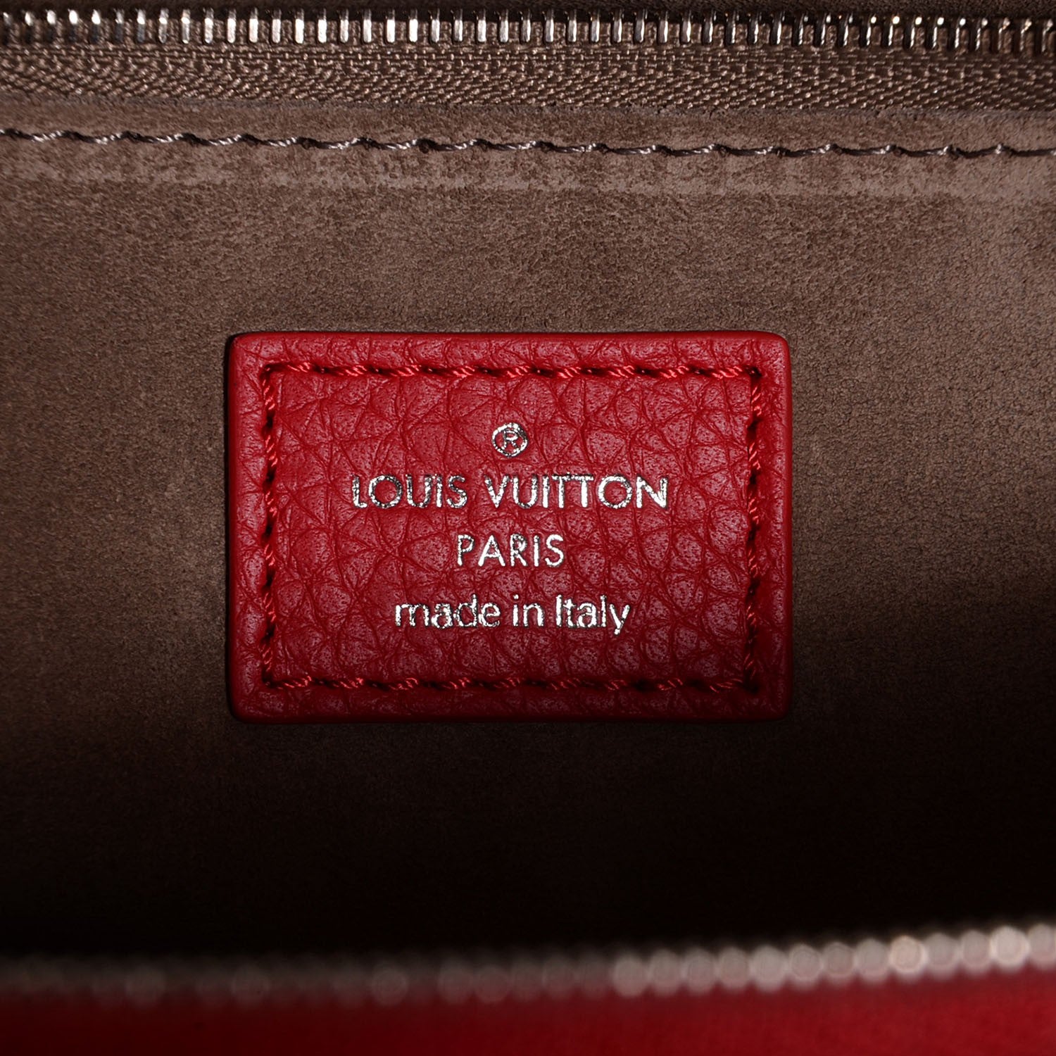 Louis Vuitton Cuir Taurillon Soft Lockit PM Rubis 6 of 7