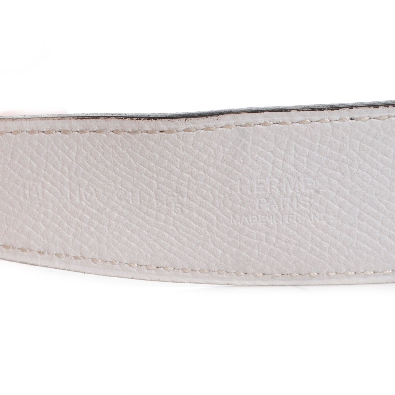 Hermes Epsom Swift Reversible 32mm Belt Strap 110 White Blue Jean 6 of 6