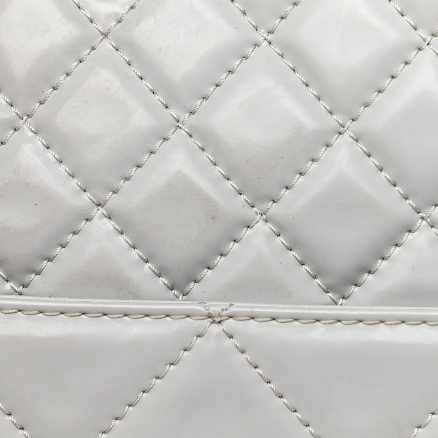 Chanel Vinyl Quilted Large In The Business Tote Light Grey 12 of 14