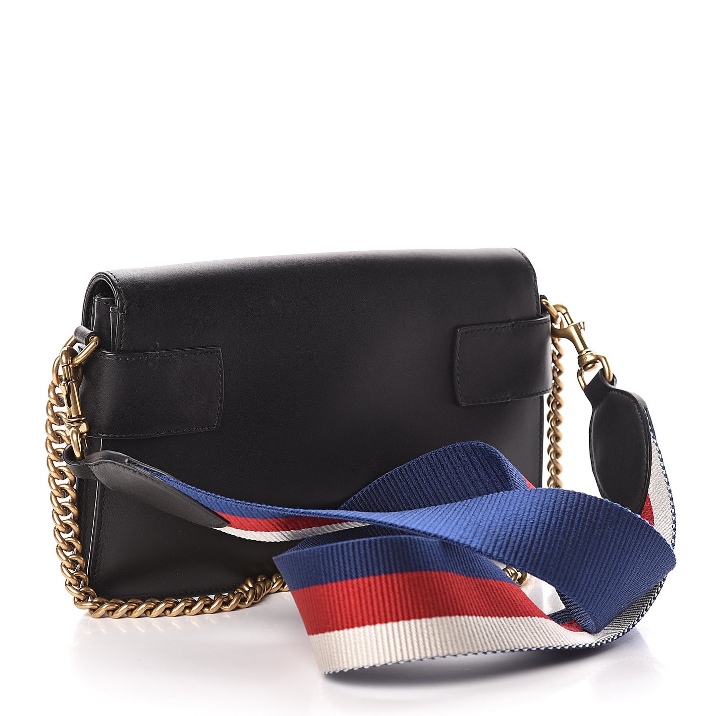 Nappa Sylvie Web Tiger Broadway Shoulder Bag Black