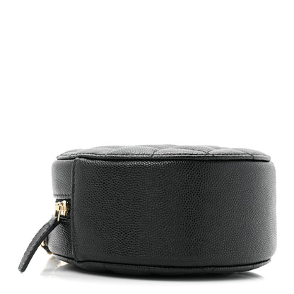 Chanel Caviar Quilted Round Clutch With Chain Black 4 of 9