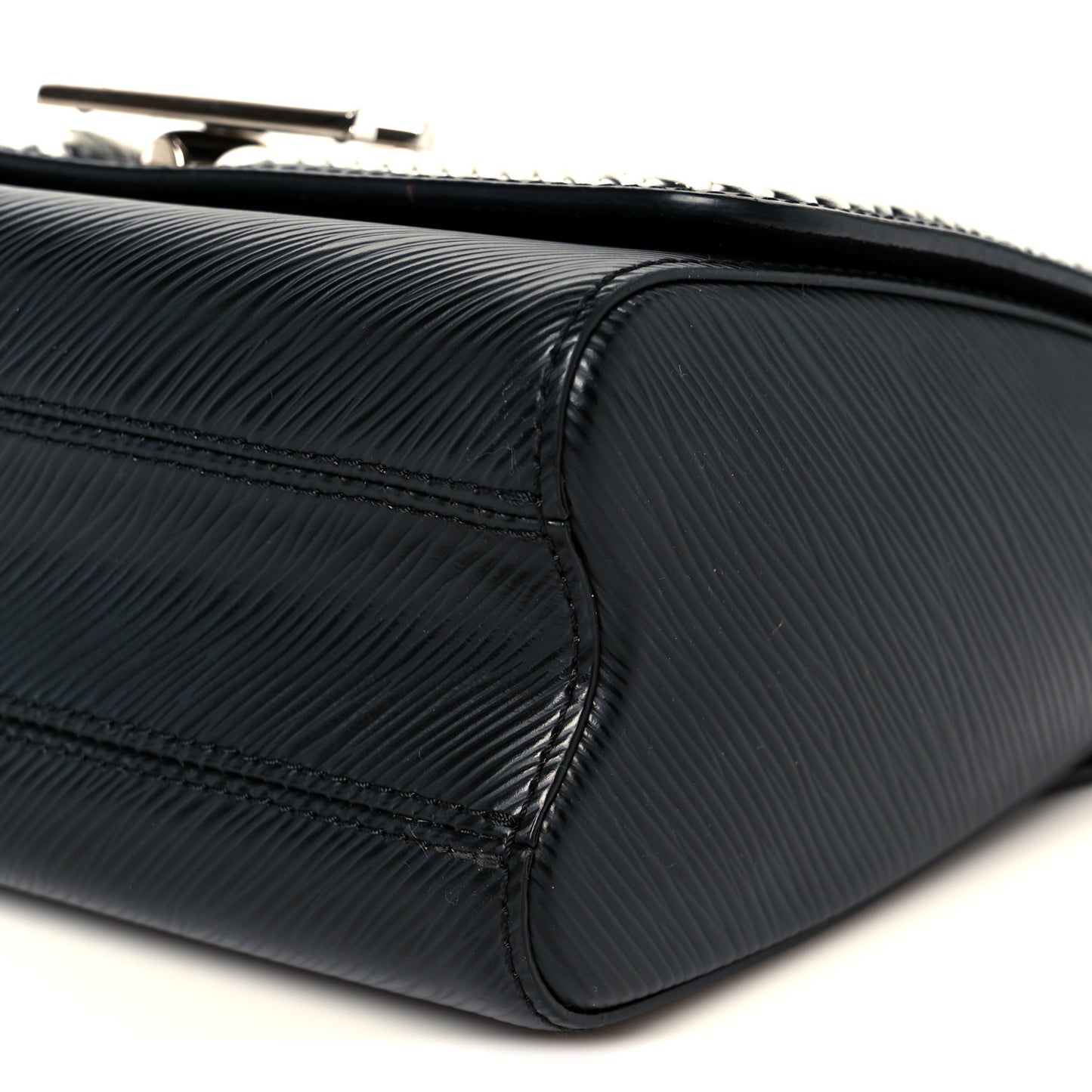 Epi Whipstitch Heart Twist Shoulder Bag MM Black