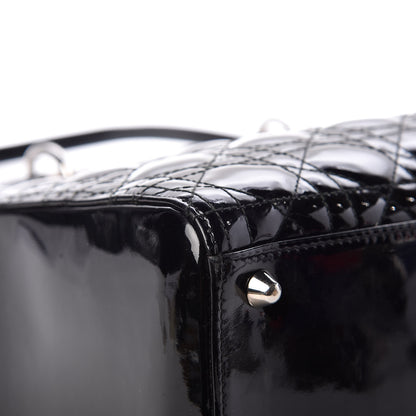 Christian Dior Patent Cannage Large Lady Dior Black 14 of 15