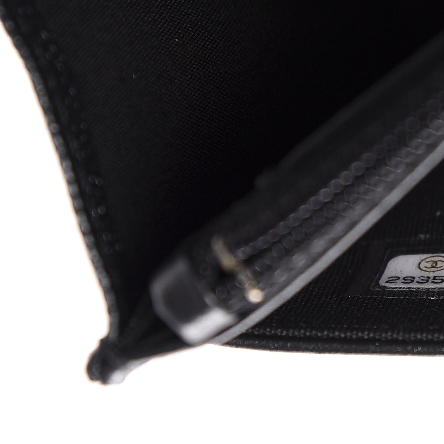 Caviar Chevron Quilted Vintage Mademoiselle Wallet On Chain WOC Black
