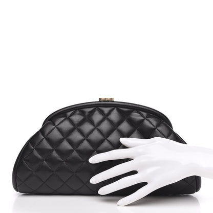 Chanel Lambskin Quilted Timeless Clutch Black 2 of 9