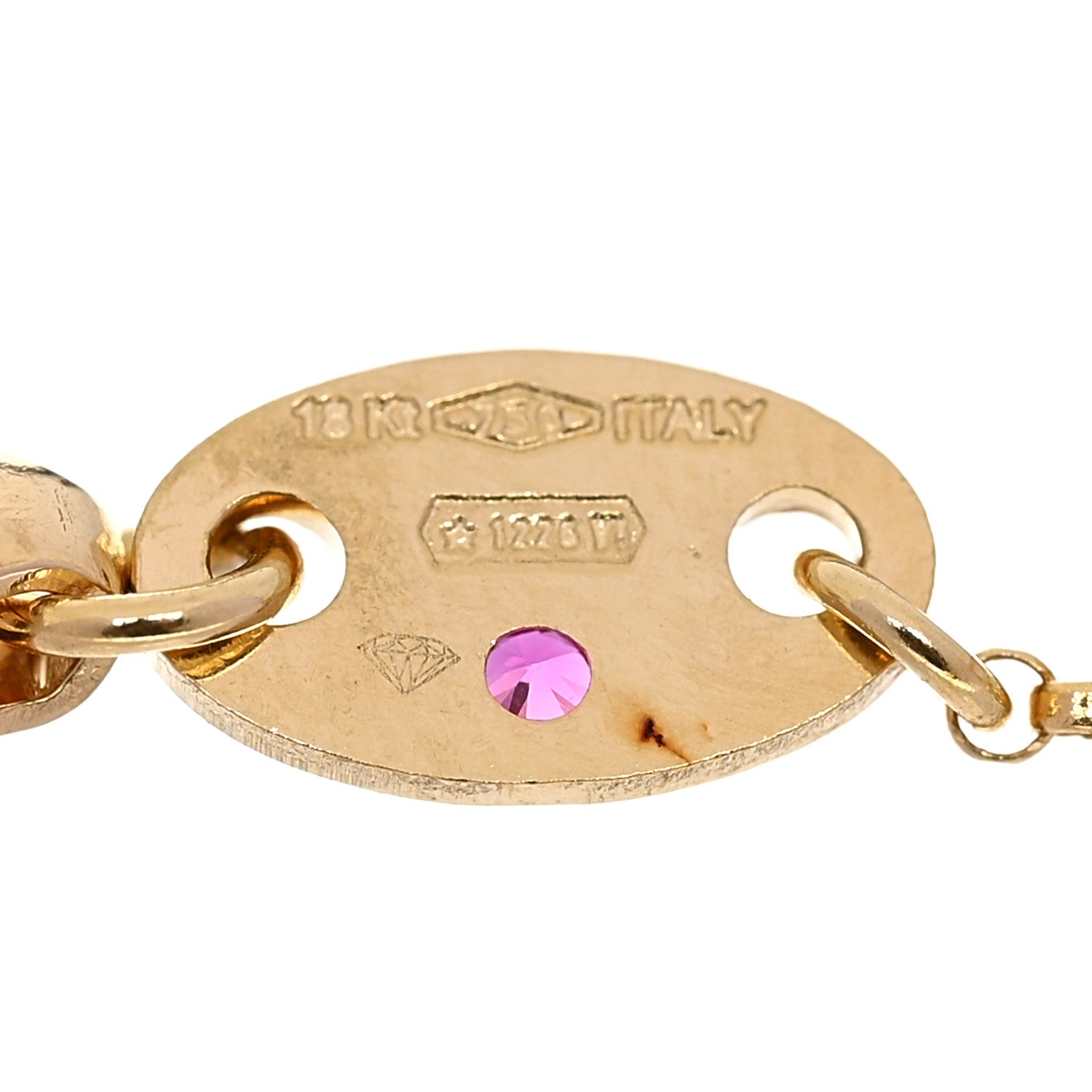 Roberto Coin 18K Yellow White Gold Diamond Princess Flower Charm Bracelet 4 of 4