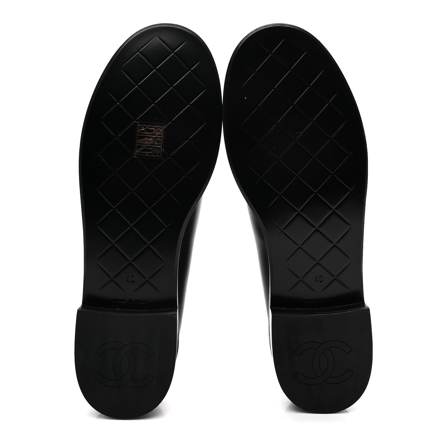 Chanel Calfskin CC Turnlock Moccasin Loafers 40 Black 6 of 10