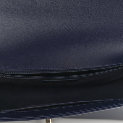 Chanel Lambskin Quilted New Medium Boy Flap Navy Blue 5 of 11