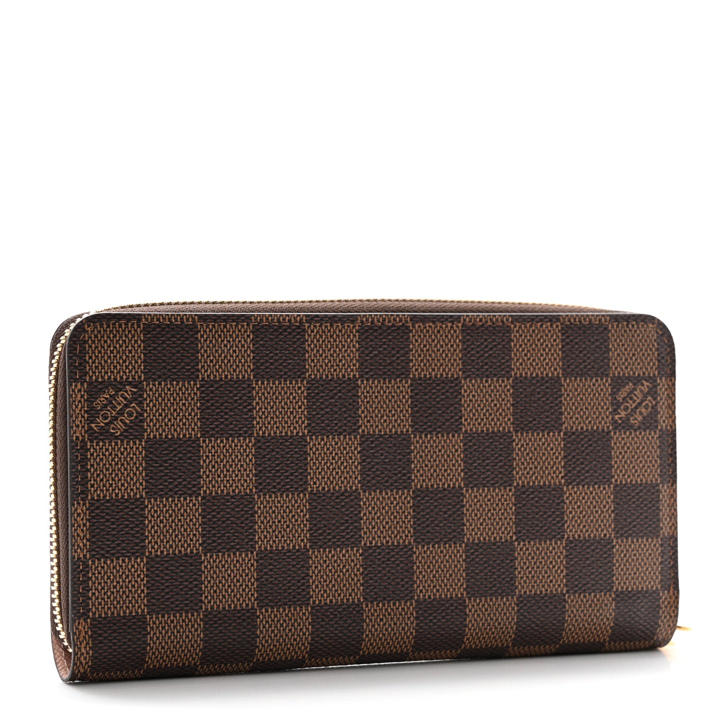Damier Ebene Zippy Wallet Rose Ballerine
