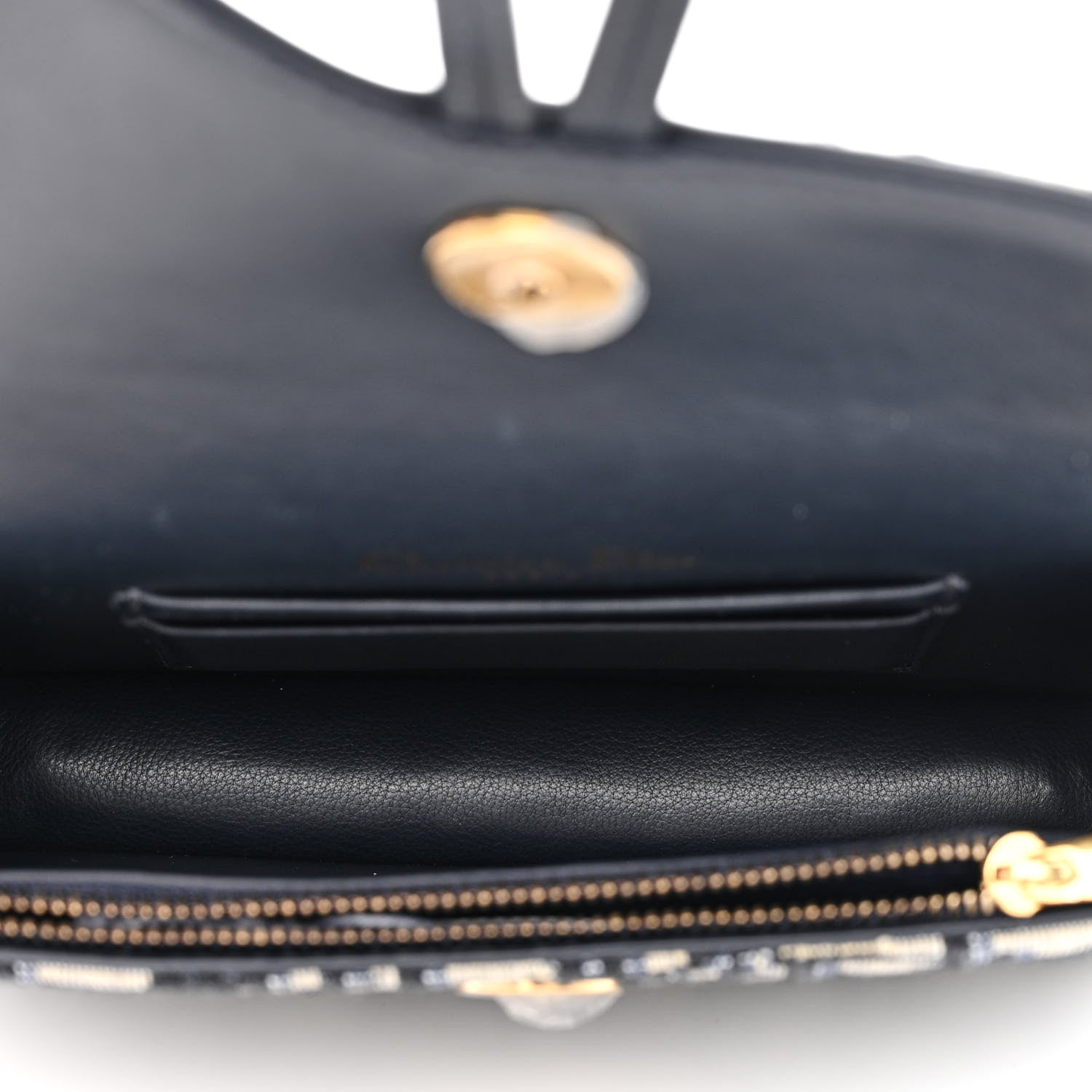 Christian Dior Oblique Saddle Belt Bag Blue 5 of 11