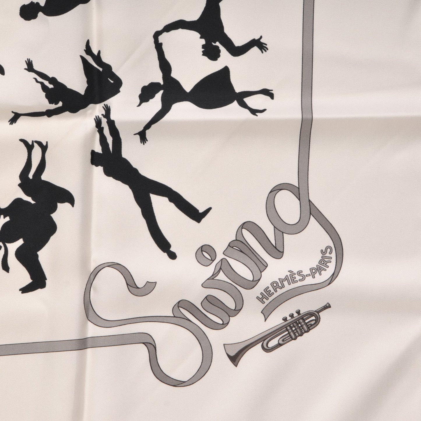 Silk Boogie Woogie Scarf 90 White