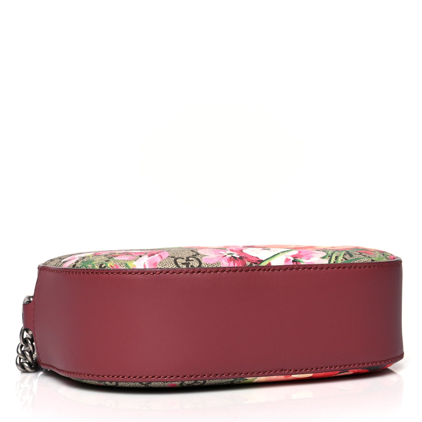 GG Supreme Monogram Blooms Mini Chain Shoulder Bag Beige Multicolor Dry Rose