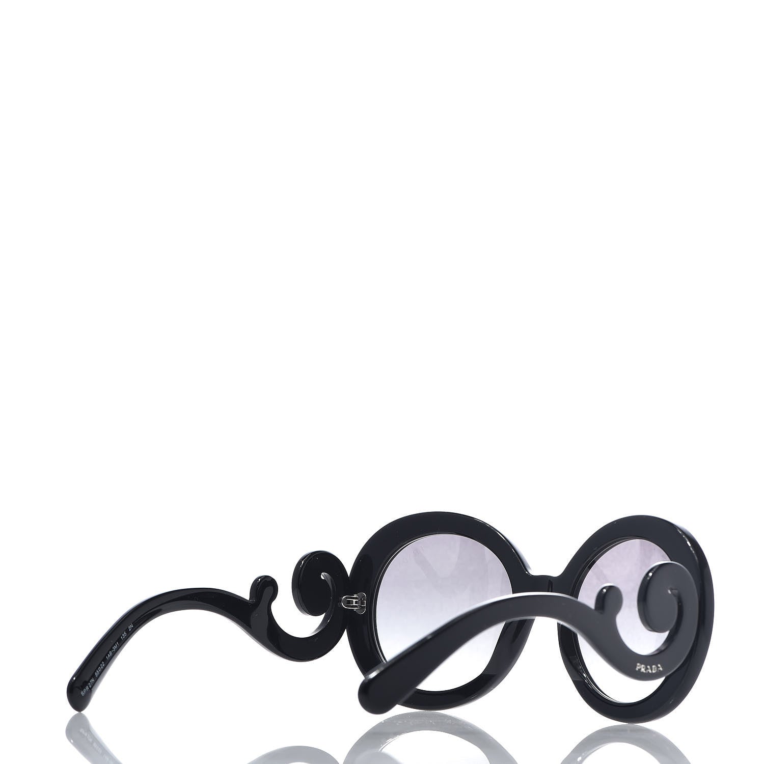 Prada Baroque Sunglasses SPR 27N Black 4 of 8