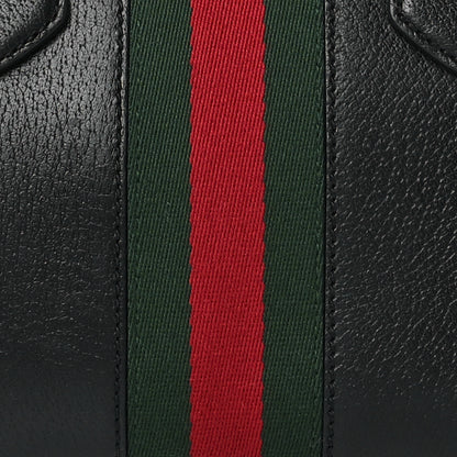 Gucci Textured Calfskin Web Small Ophidia Tote Bag Black 9 of 12