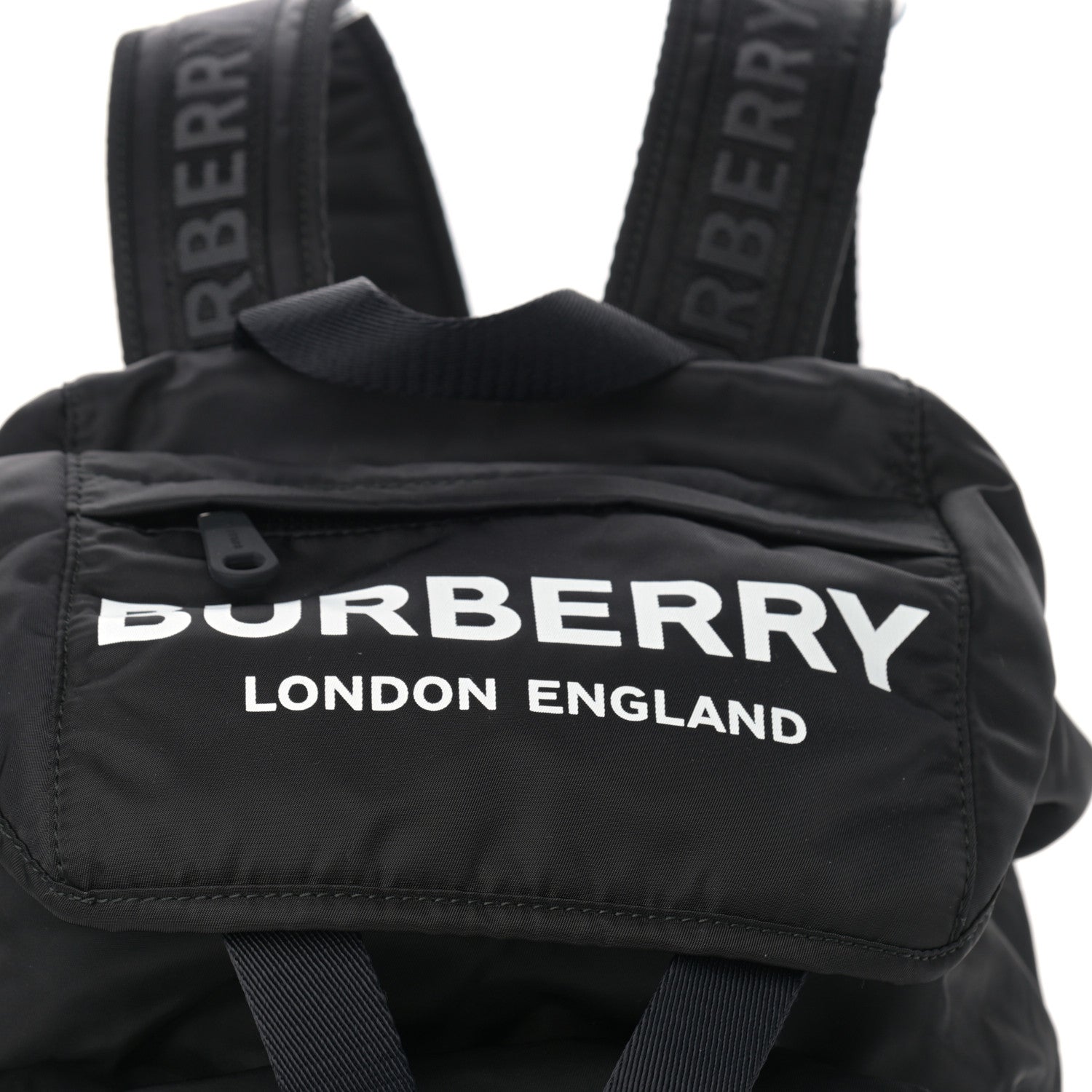 Burberry Nylon Logo Print Small Wilfin Backpack Black 8 of 10