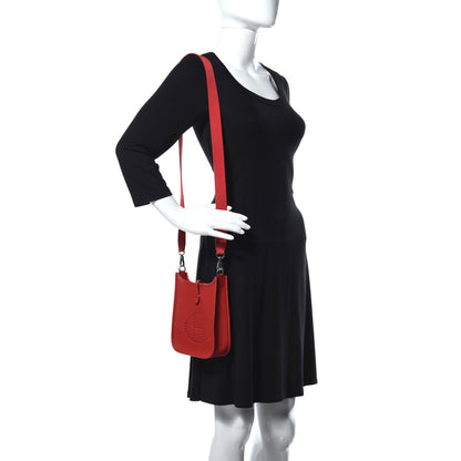 Hermes Taurillon Clemence Evelyne TPM Rouge de Coeur 2 of 11