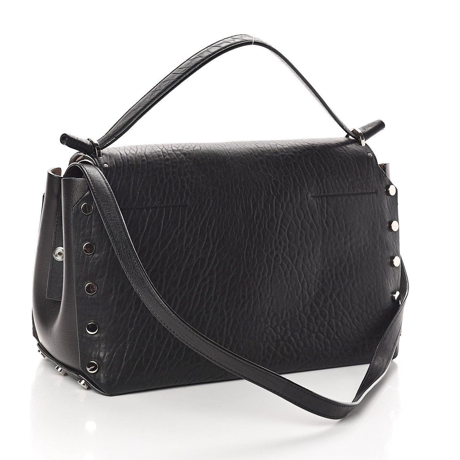 Jimmy Choo Grainy Calfskin Medium Lockett Shoulder Bag Black 2 of 8