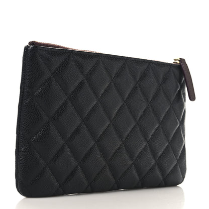 Chanel Caviar Quilted Small Zipped Pouch Black 3 of 7