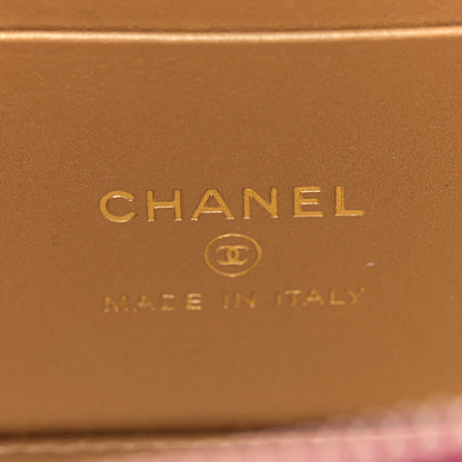 Chanel Lambskin Quilted Small Pearl Crush Vanity Case With Chain Fuchsia 6 of 11