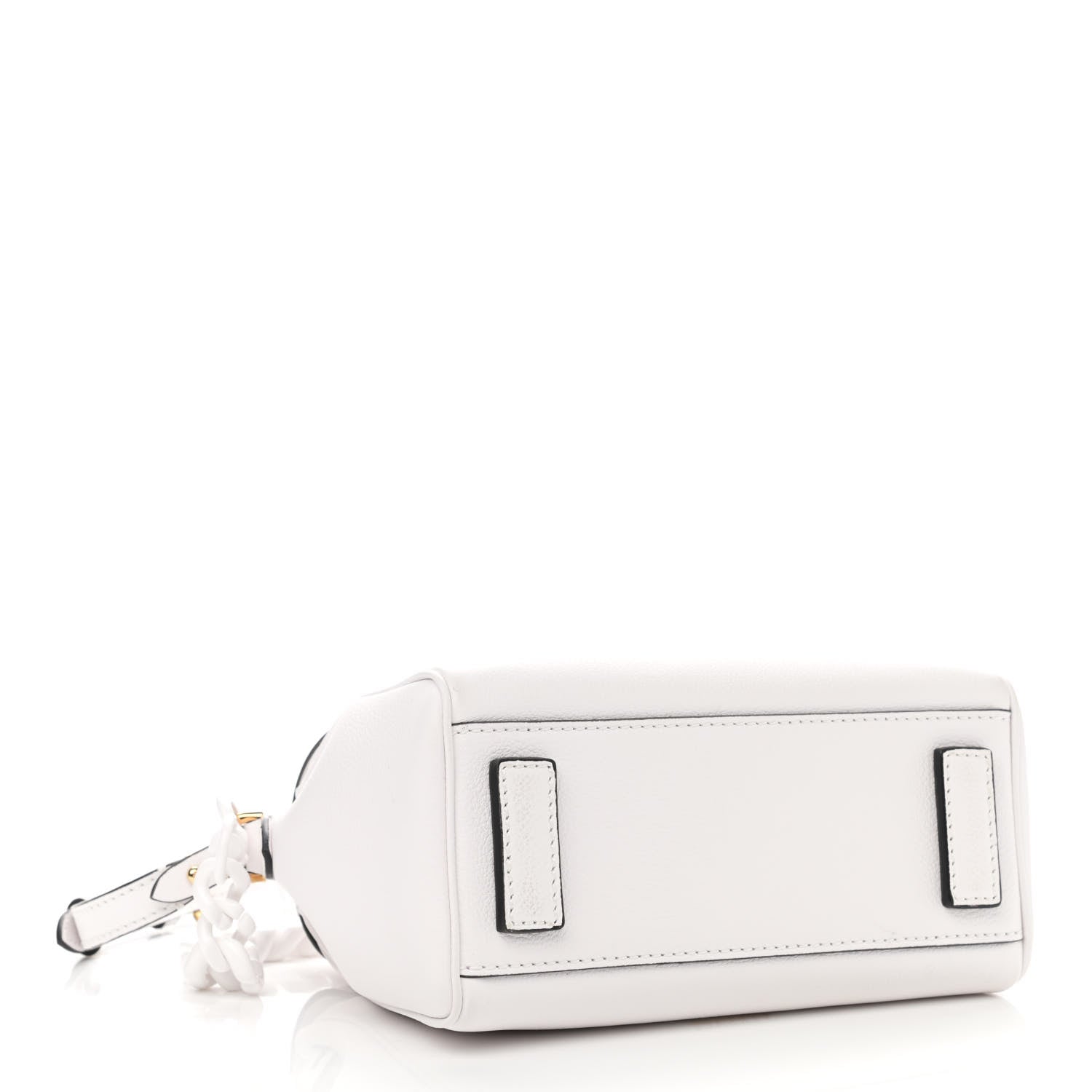 Versace Grained Calfskin Small La Medusa Top Handle Bag White 4 of 12
