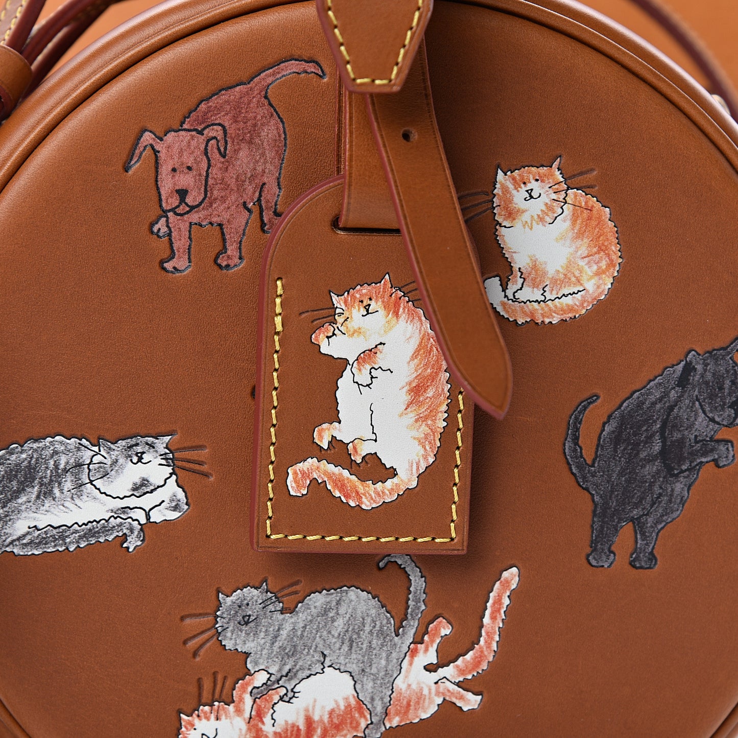 Calfskin Catogram Petite Boite Chapeau Tan