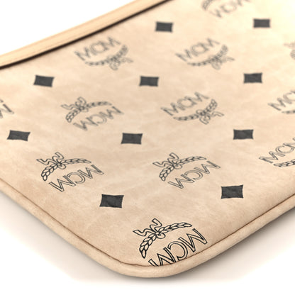 MCM Visetos Medium Pouch Beige 8 of 9