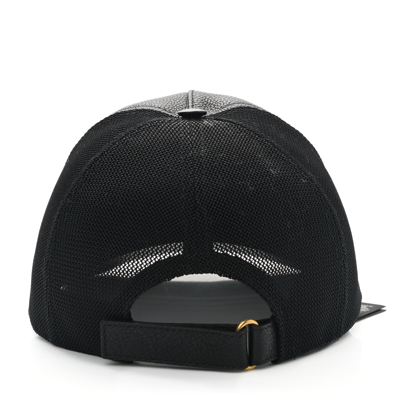 Gucci Grained Calfskin Logo Baseball Hat Black 5 of 9