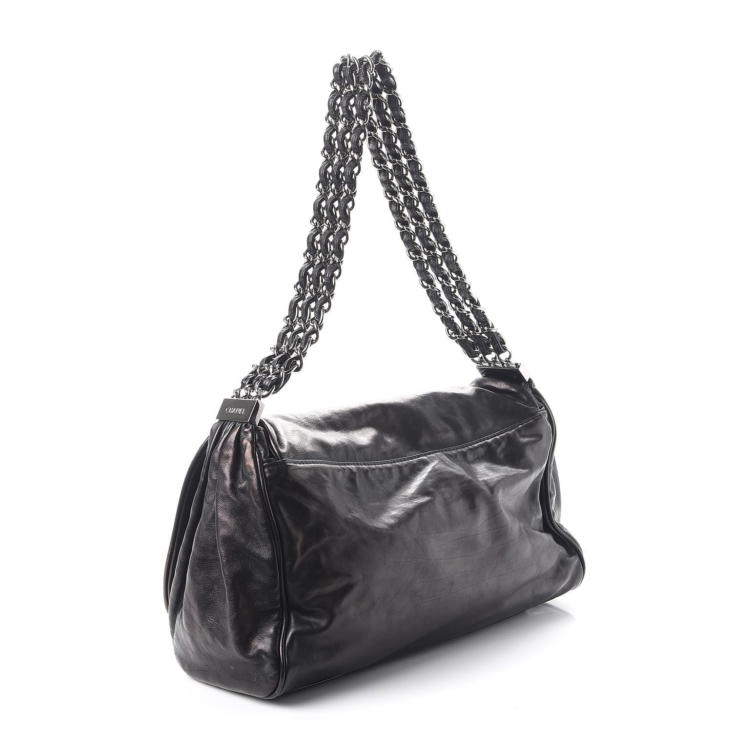 Chanel Calfskin XL Rock and Chain Flap Black 3 of 7