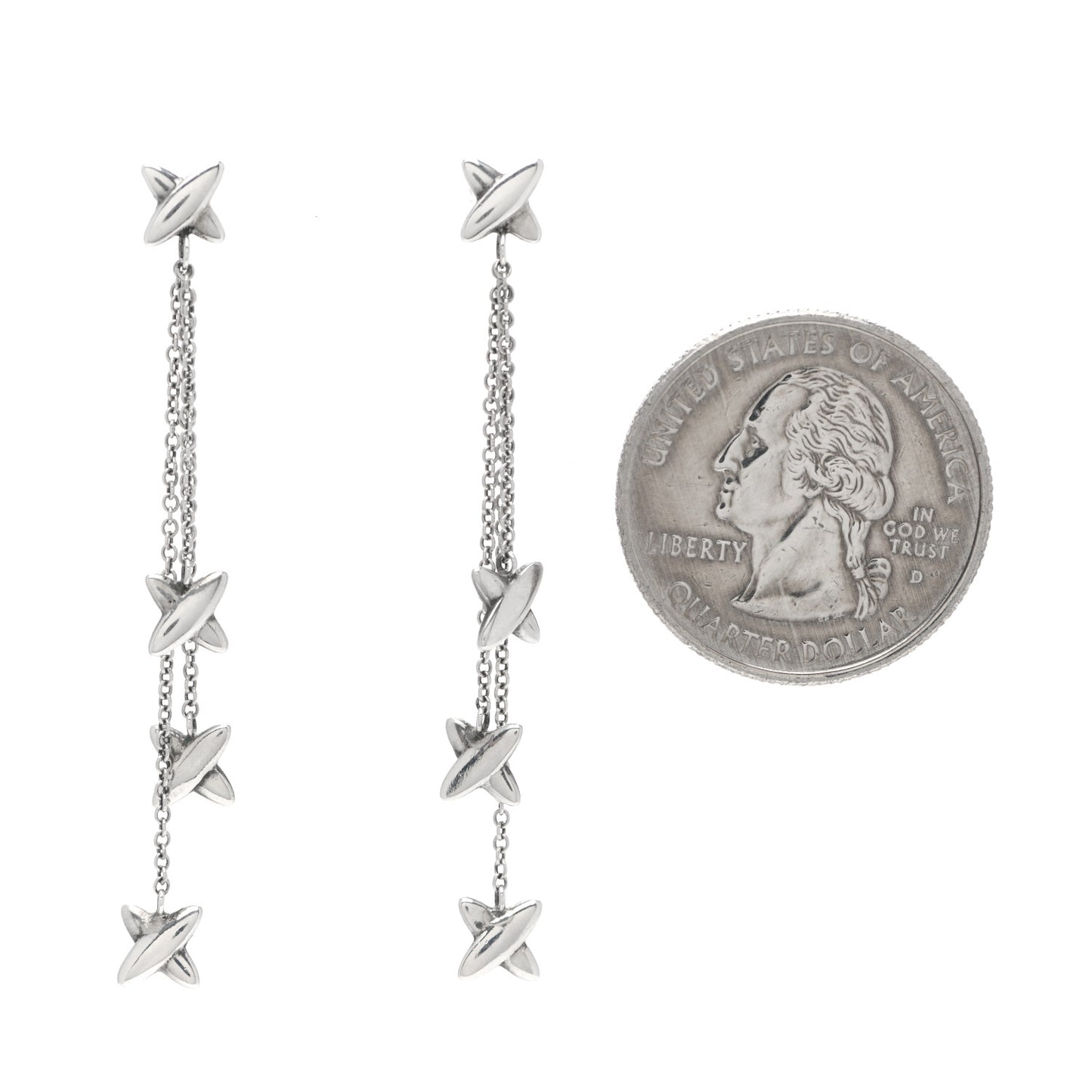 Sterling Silver Paloma Picasso Graffiti X Drop Earrings