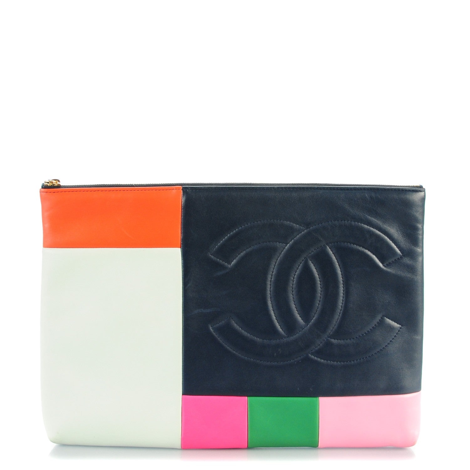 Chanel Lambskin Patchwork Large Cosmetic Case Multicolor 1 of 7