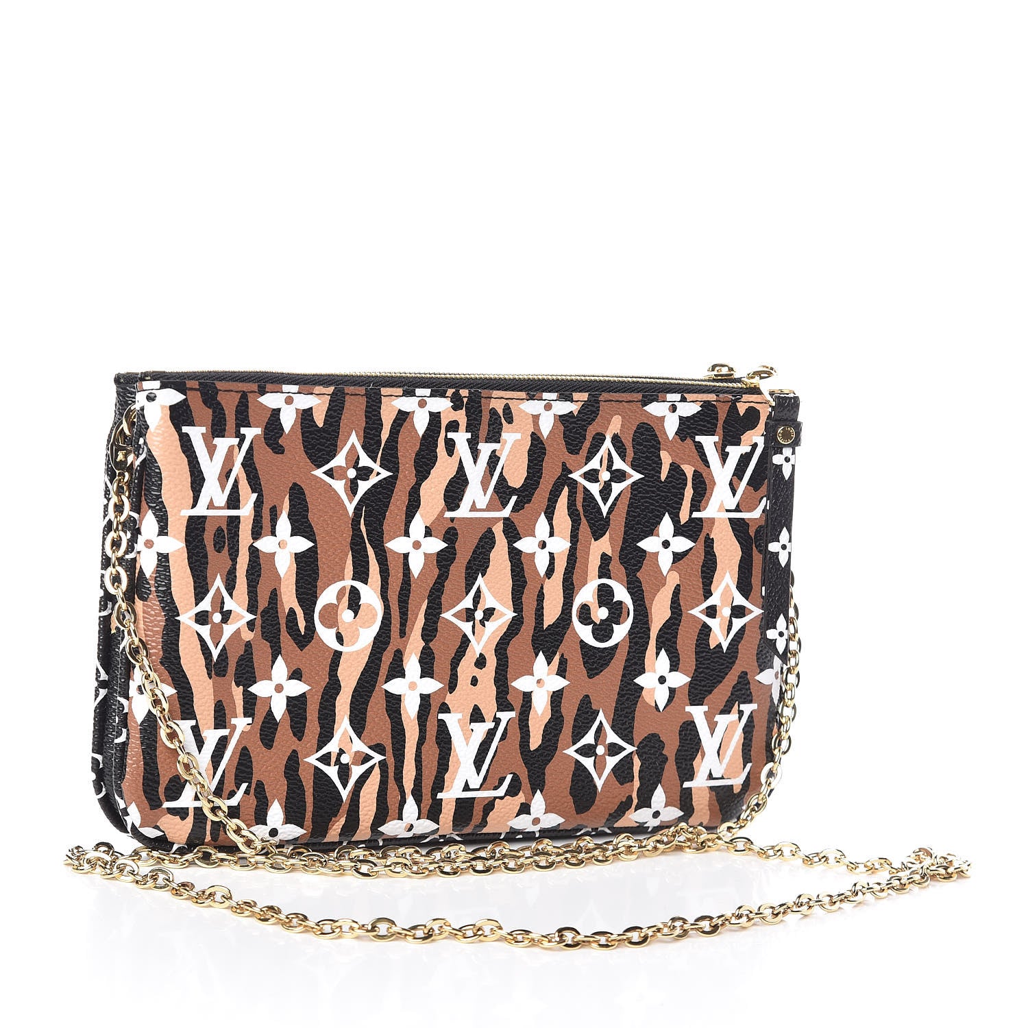 Louis Vuitton Monogram Giant Jungle Pochette Double Zip Black 3 of 11