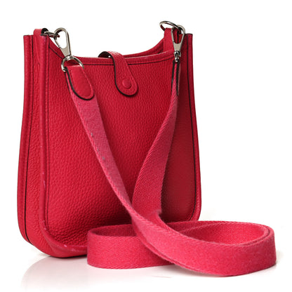 Hermes Taurillon Clemence Evelyne TPM Rose Extreme 2 of 10