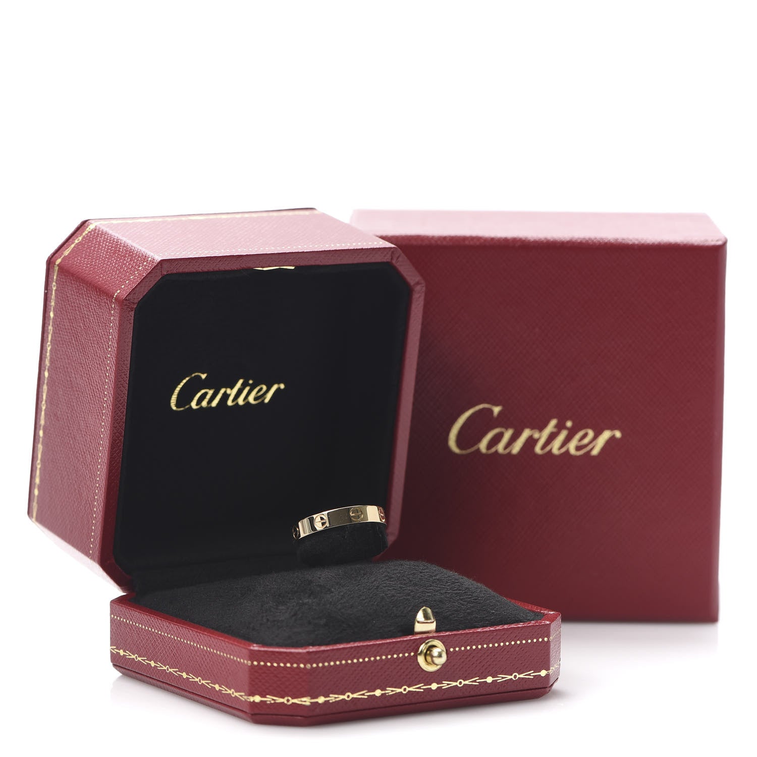 Cartier 18K Yellow Gold 3.5mm LOVE Wedding Band Ring 55 7.25 6 of 6