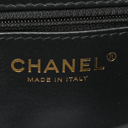 Chanel Shiny Aged Calfskin Quilted Nano Kelly Shopper Black 6 of 10