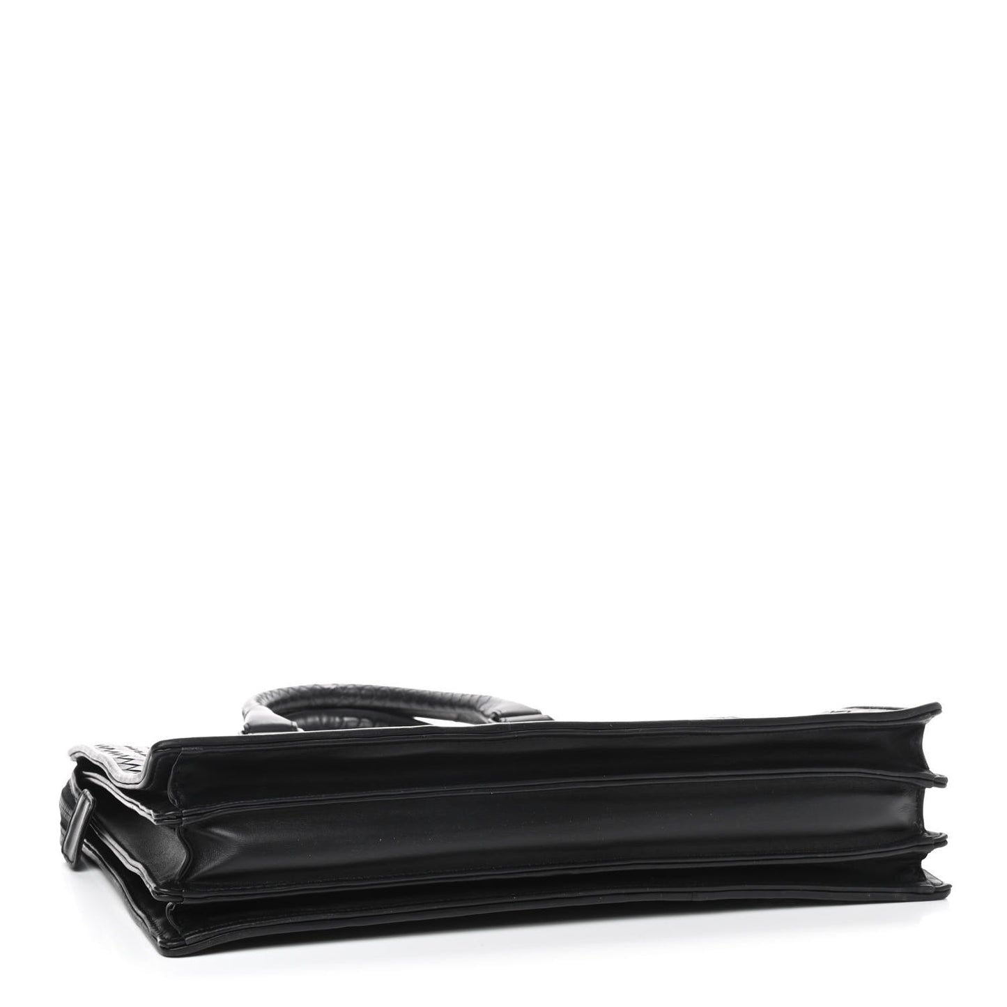 Calfskin Intrecciato Briefcase Black