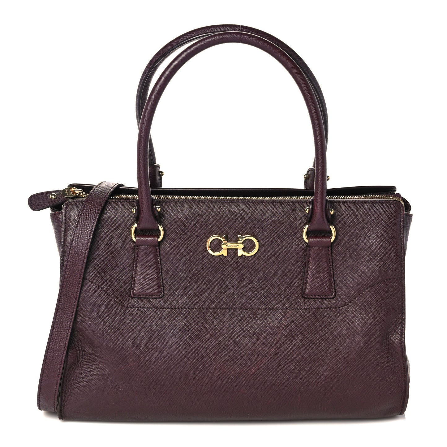 Printed Calfskin Beky Tote Burgundy
