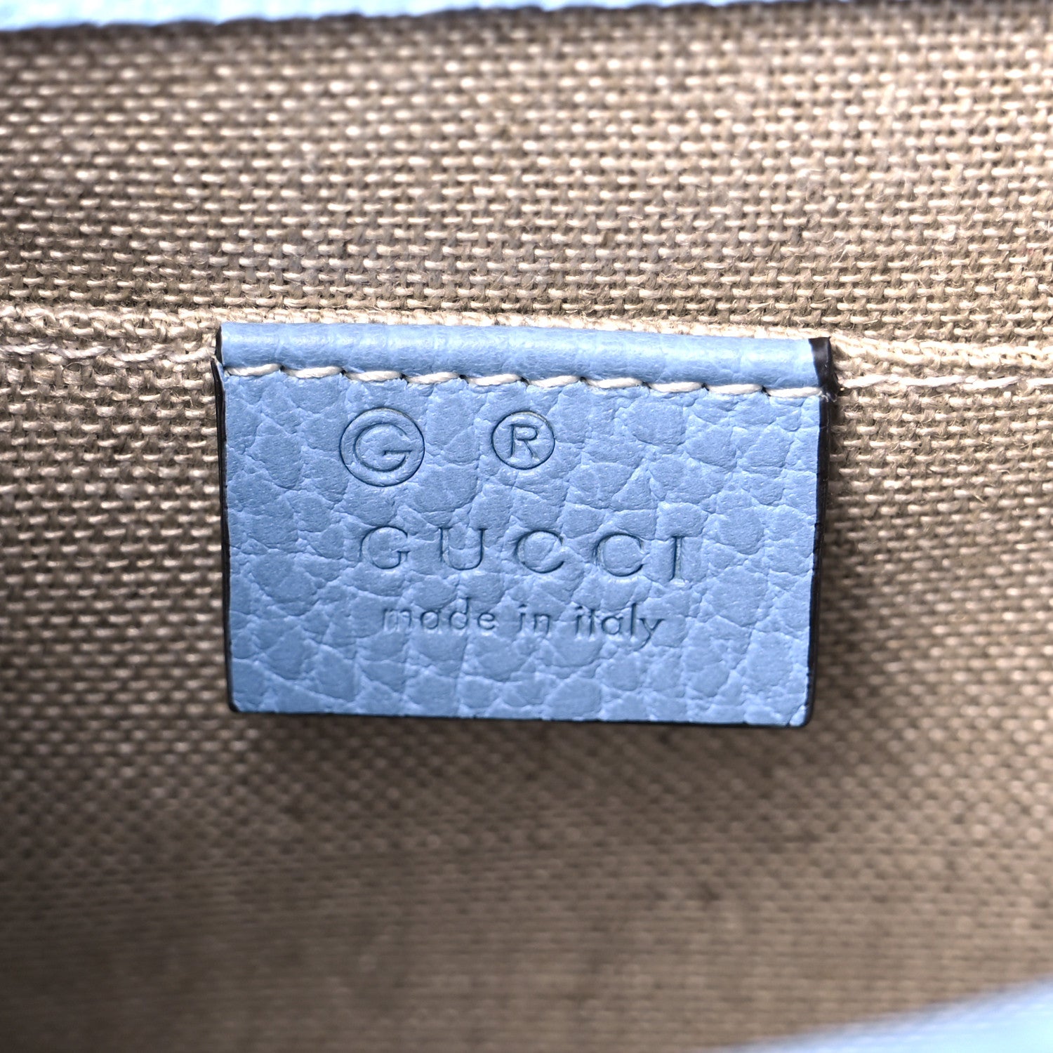 Gucci Dollar Calfskin Small Interlocking G Shoulder Bag Mineral Blue 6 of 10
