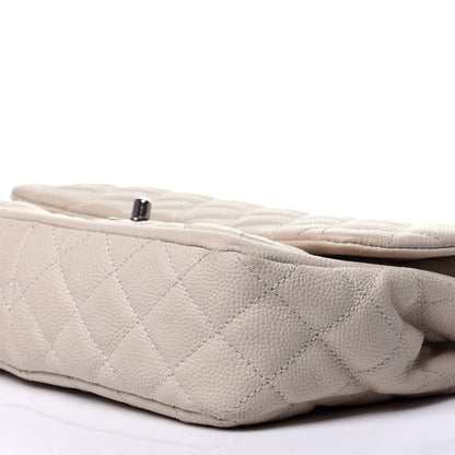 Chanel Caviar Quilted Large Now and Forever Flap Ivory 9 of 12