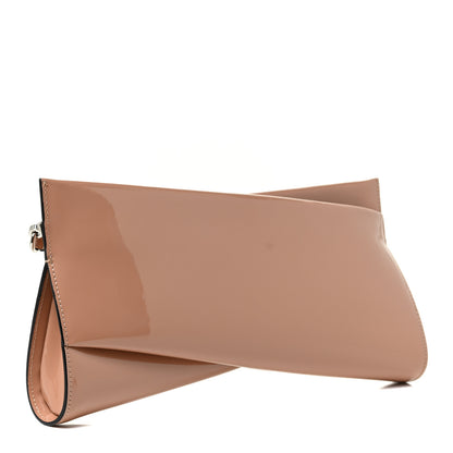 Christian Louboutin Patent Loubi Twist Zip Clutch Bag Nude 2 of 8