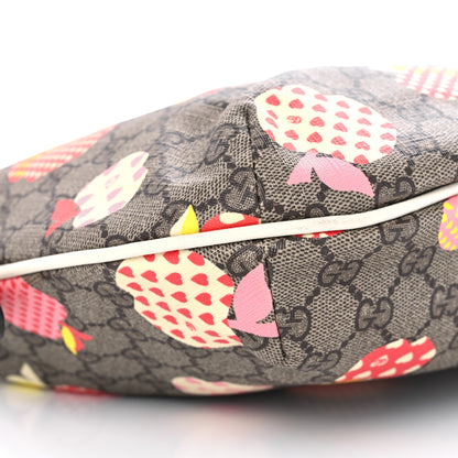 Gucci GG Supreme Monogram Les Pommes Small Ophidia Half Moon Hobo Beige Multicolor Mystic White 9 of 11