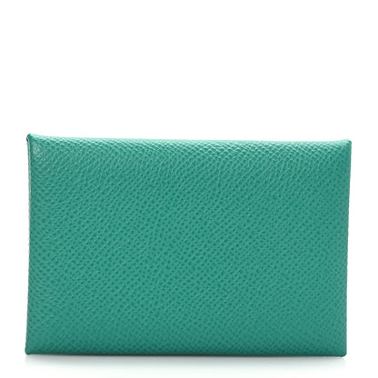 Hermes Epsom Calvi Card Case Vert Jade 1 of 7