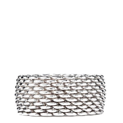 Tiffany Sterling Silver Mesh Somerset Ring 3 of 4
